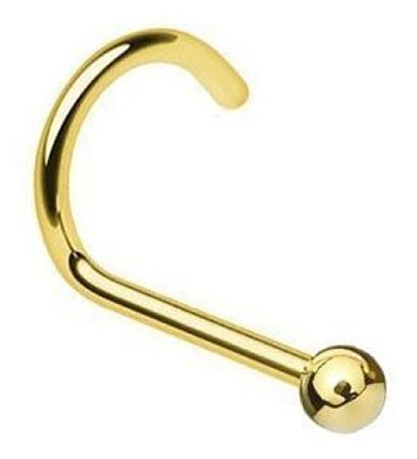 Złoty tytanowy kolczyk do nosa z kulką DIA-PN405 BG – hipoalergiczny kolczyk PVD.jpg